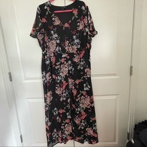 Black Floral Maxi Dress